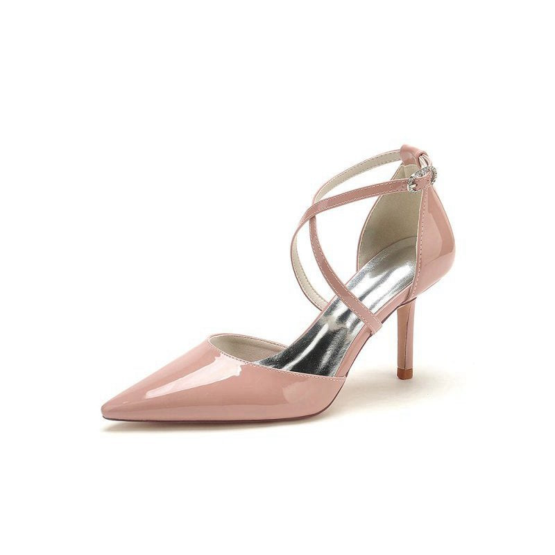 Patent Leather Wedding Shoes with Straps