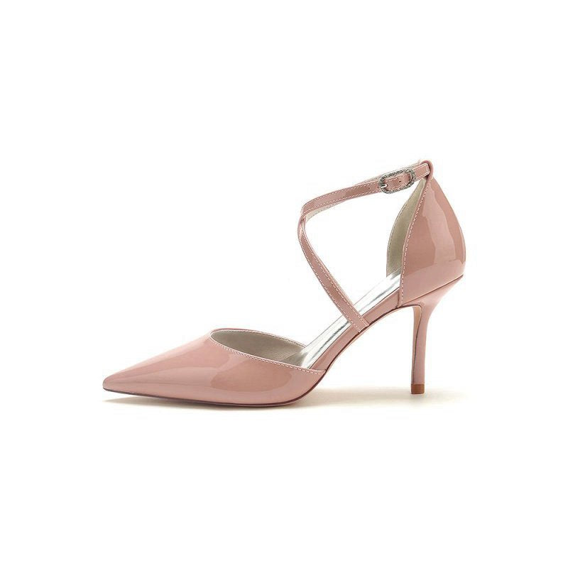 Patent Leather Wedding Shoes with Straps