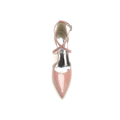 Patent Leather Wedding Shoes with Straps