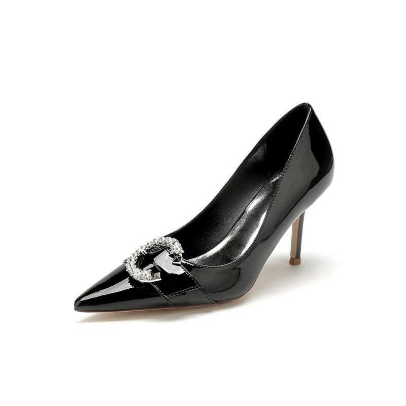 Glitter Crystal Pointed Toe Wedding High Heels