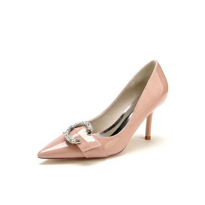 Glitter Crystal Pointed Toe Wedding High Heels