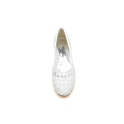 Lace Pointed Toe Wedding Flats