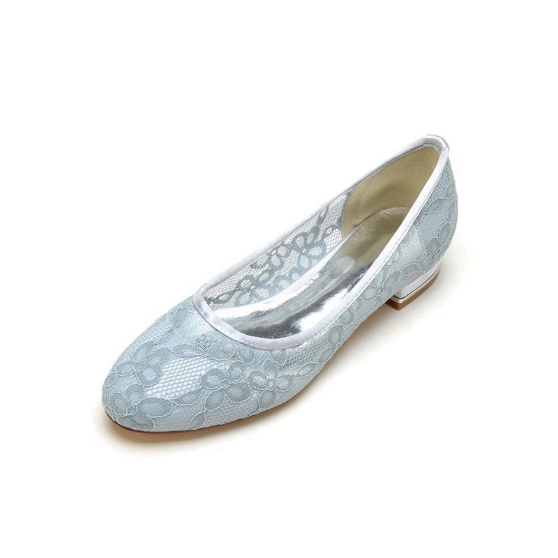 Lace Pointed Toe Wedding Flats