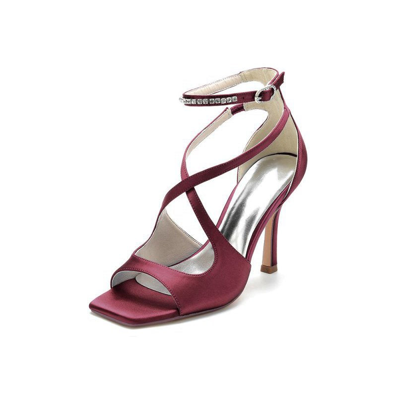 Open Toe Wedding Shoes with Straps