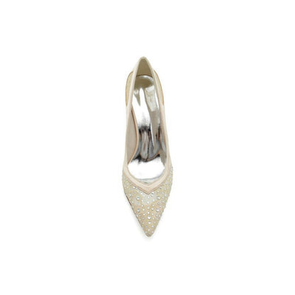 Beaded Wedding Shoes with Rhinestone
