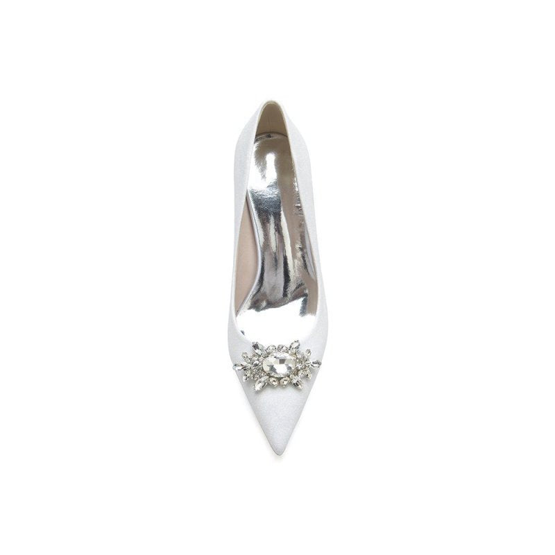 Rhinestone Beaded Glitter Pointed Toe Stiletto Heels
