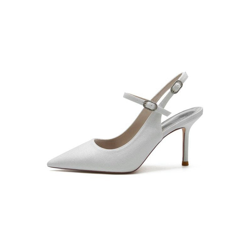 Sequin Slingback Pointed Toe High Heels