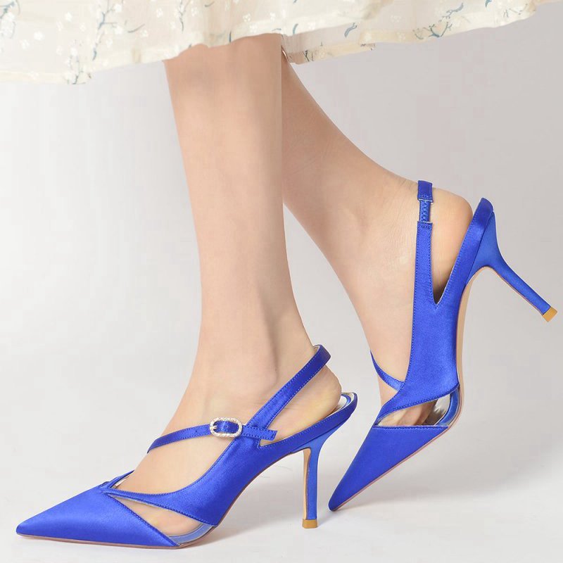 Slingback Pointed Toe High Heels