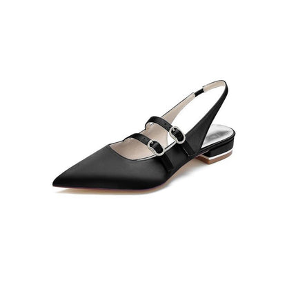 Simple Slingback Pointed Toe Flats