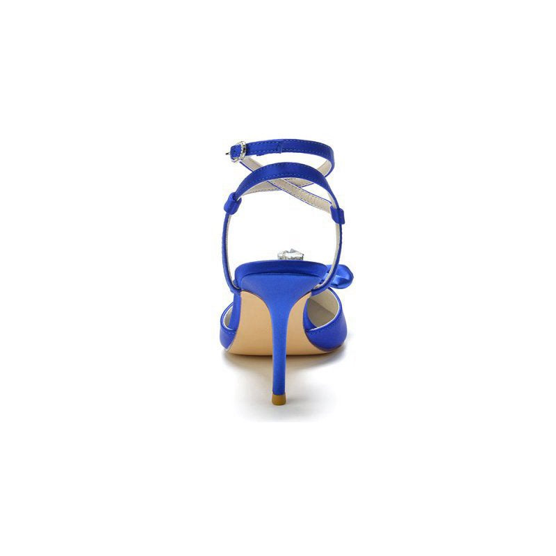 Buckle Strap Bow Pointed Toe High Heels