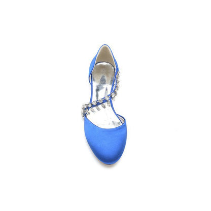 Crystal Strap Round Toe Flats