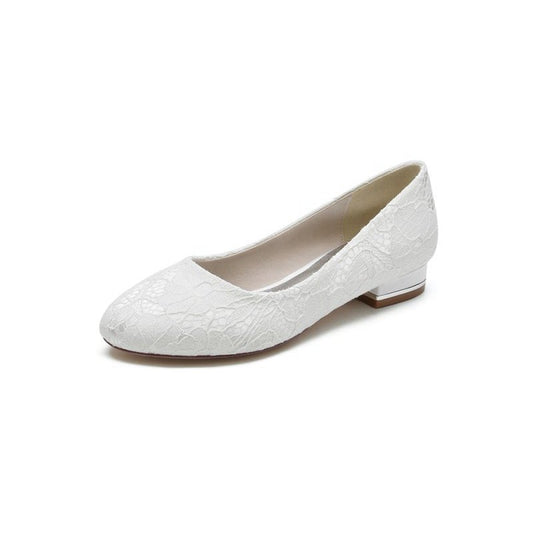 Lace Round Toe Flats
