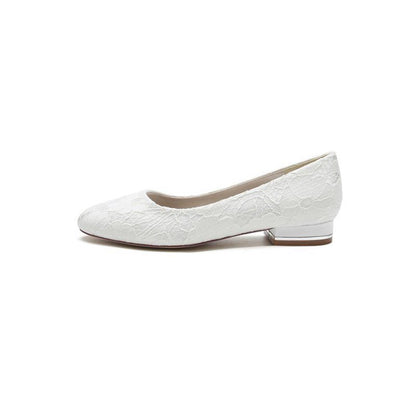 Lace Round Toe Flats