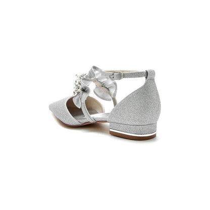 Crystal Ruffles Sequin Pointed Toe Flats
