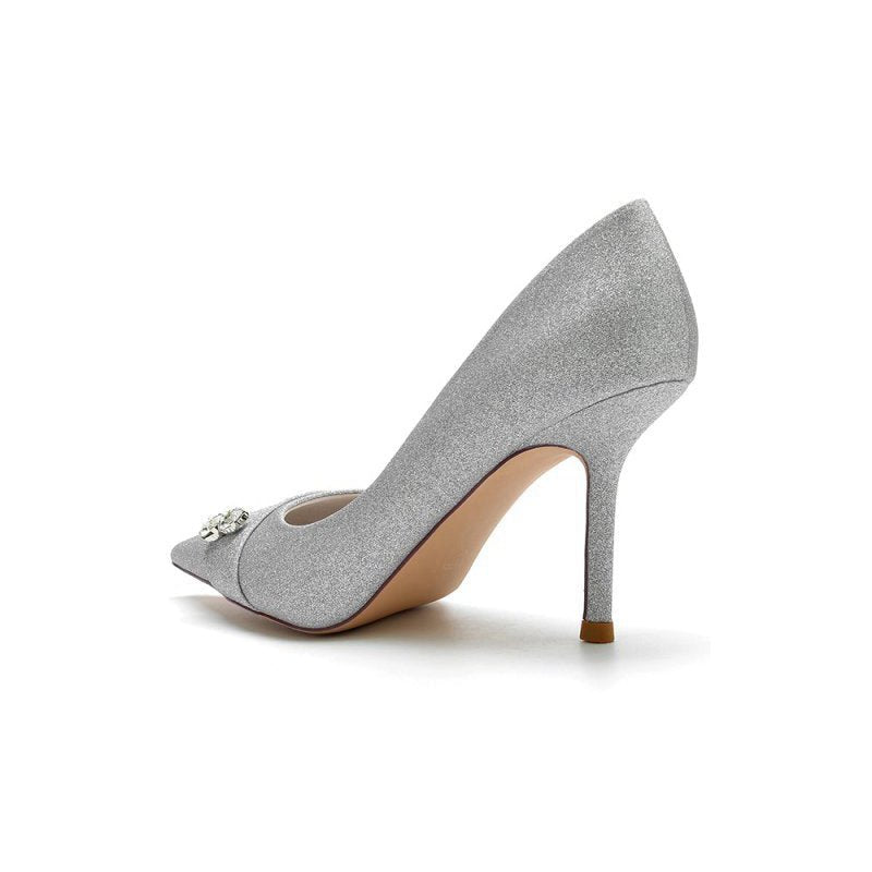 Crystal Sequin Pointed Toe High Heels