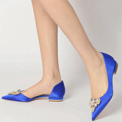 Crystal Simple Pointed Toe Flats