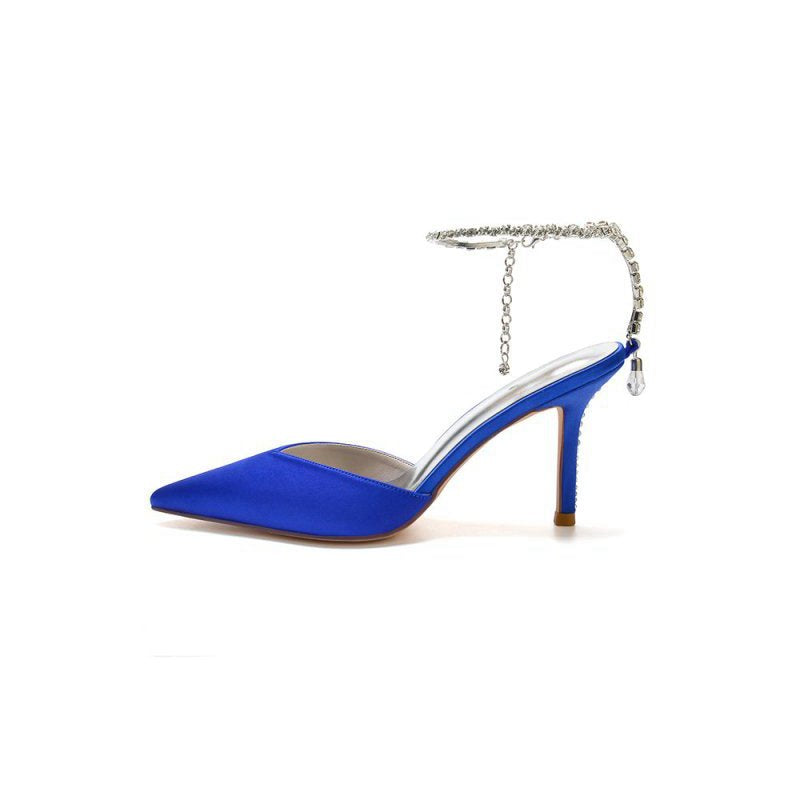 Crystal Strap Pointed Toe High Heels