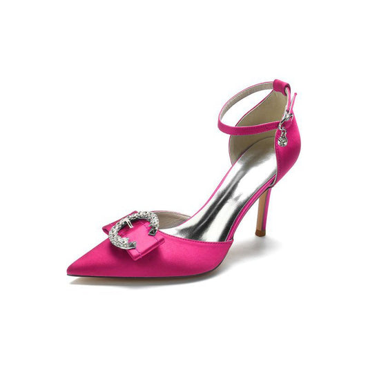 Buckle Strap Pointed Toe High Heels