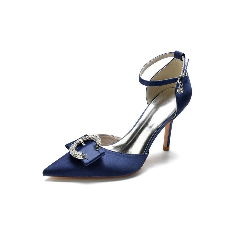 Buckle Strap Pointed Toe High Heels