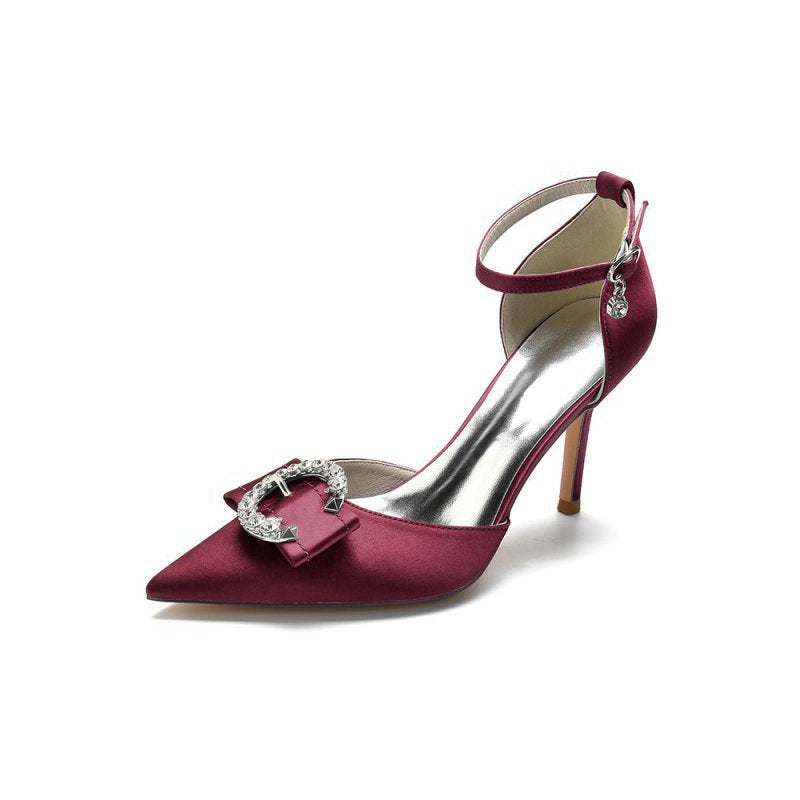 Buckle Strap Pointed Toe High Heels