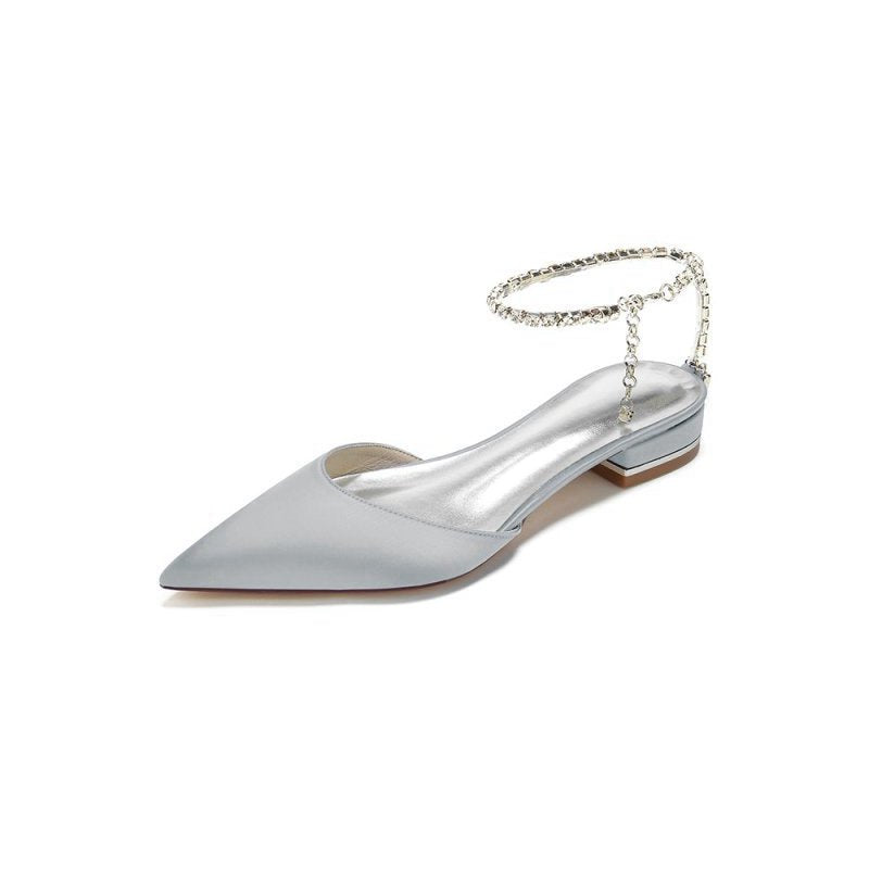 Crystal Strap Cocktail Pointed Toe Flats