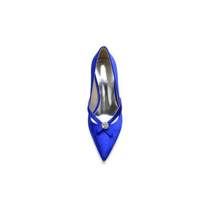 Crystal Bow Tie Pointed Toe High Heels