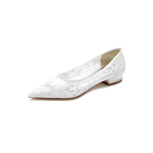 Lace Cocktail Pointed Toe Flats