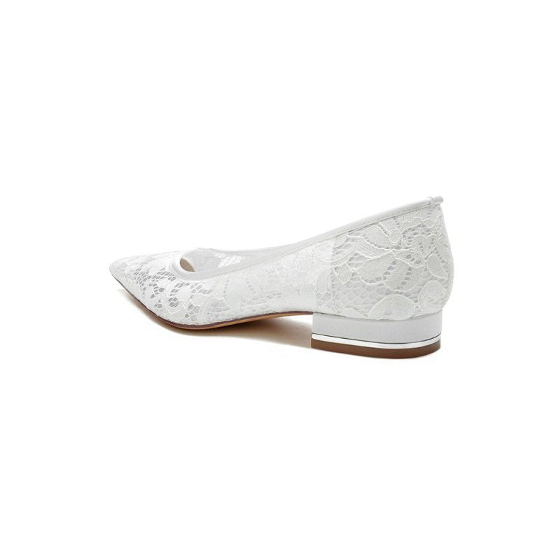 Lace Cocktail Pointed Toe Flats