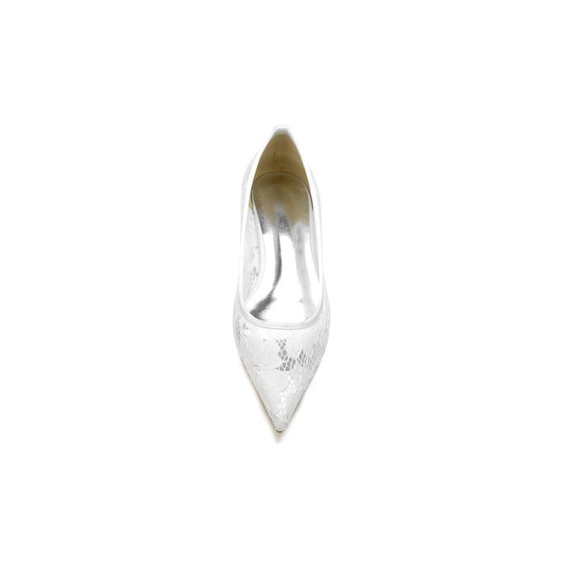 Lace Cocktail Pointed Toe Flats