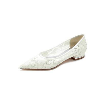 Lace Cocktail Pointed Toe Flats
