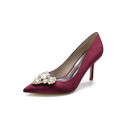 Cocktail Pointed Toe Crystal Heels