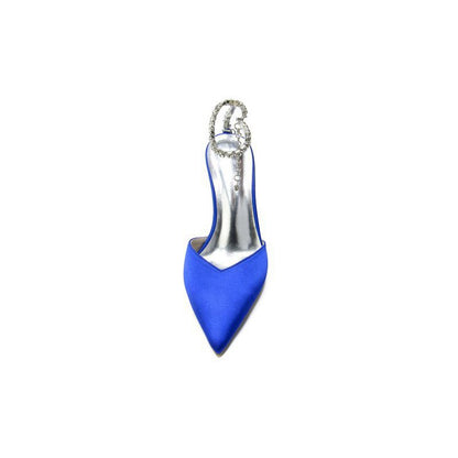 Cocktail Pointed Toe Crystal Strap High Heels