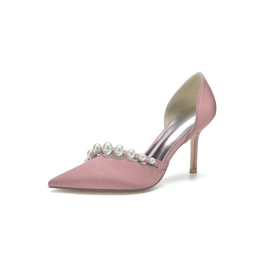 Cocktail Pointed Toe Pearl Heels