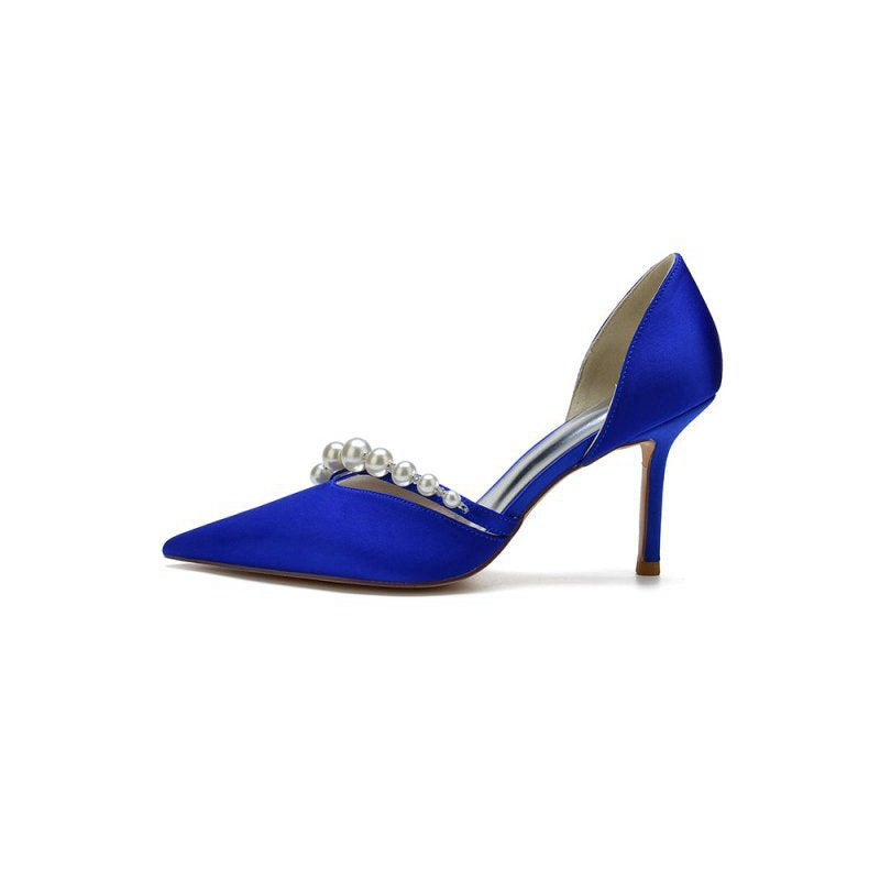 Cocktail Pointed Toe Pearl Heels