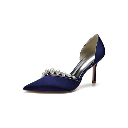 Cocktail Pointed Toe Pearl Heels