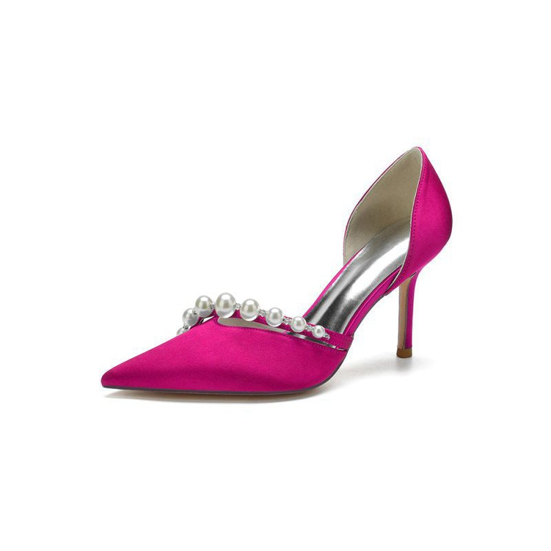 Cocktail Pointed Toe Pearl Heels