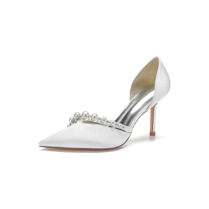 Cocktail Pointed Toe Pearl Heels