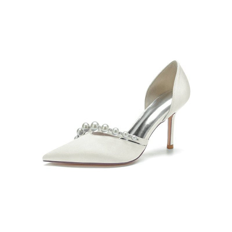 Cocktail Pointed Toe Pearl Heels