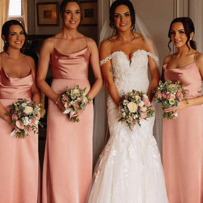 Elegant Floor Length Long Bridesmaid Dresses