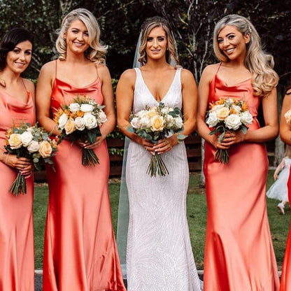 Elegant Floor Length Long Bridesmaid Dresses