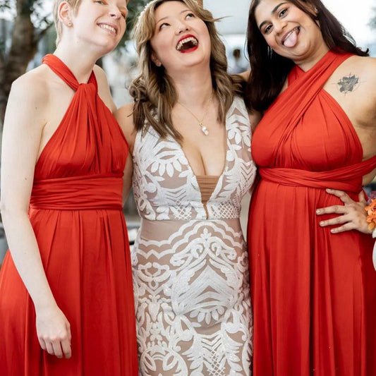 A-line Infinity Long Bridesmaid Dresses