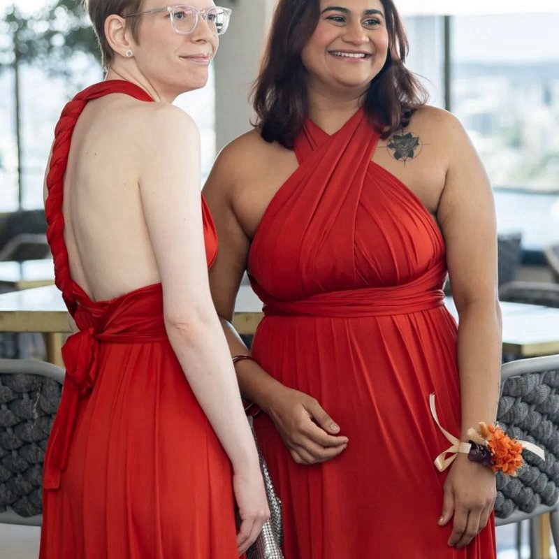 A-line Infinity Long Bridesmaid Dresses