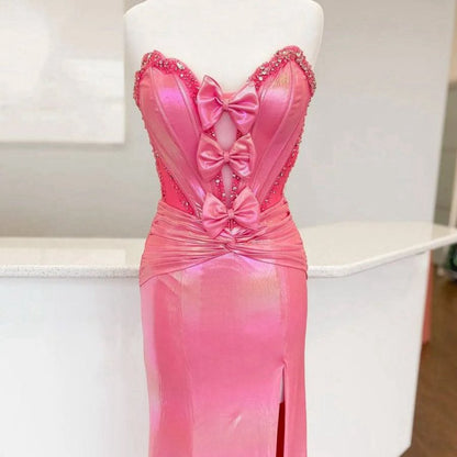 Sweetheart Mermaid Prom Dresses with Bowknot