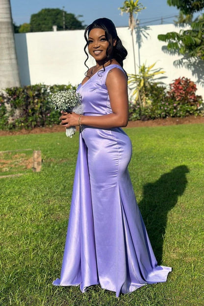 One Shoulder Sheath Long Bridesmaid Dresses