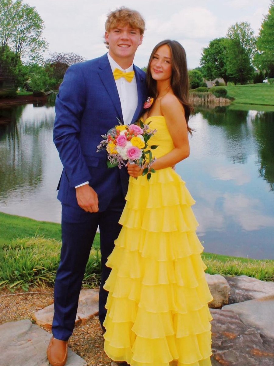 Sweetheart Chiffon Tie A-line Prom Dresses