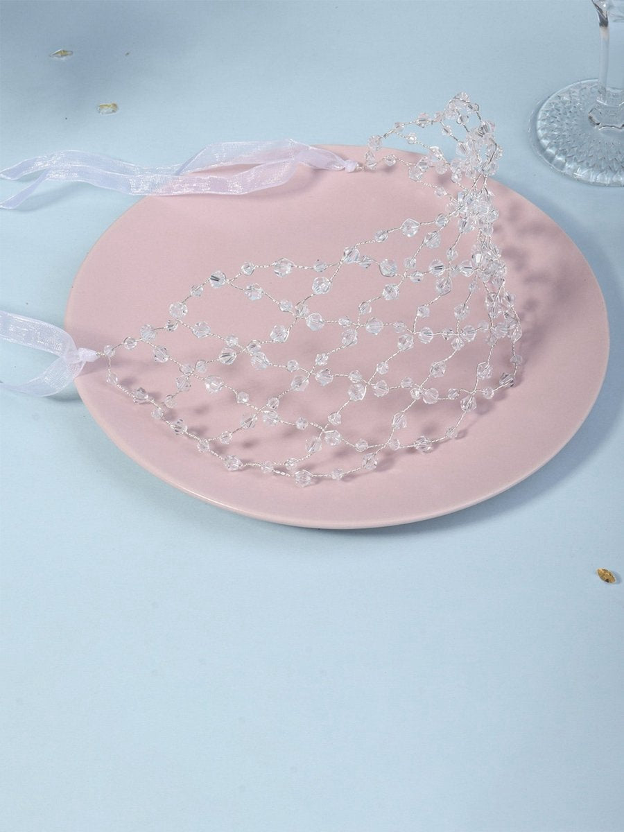 Handcrafted Pearl Mesh Headband