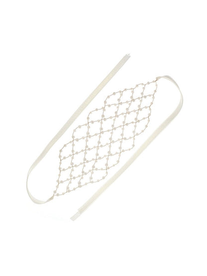 Handcrafted Pearl Mesh Headband