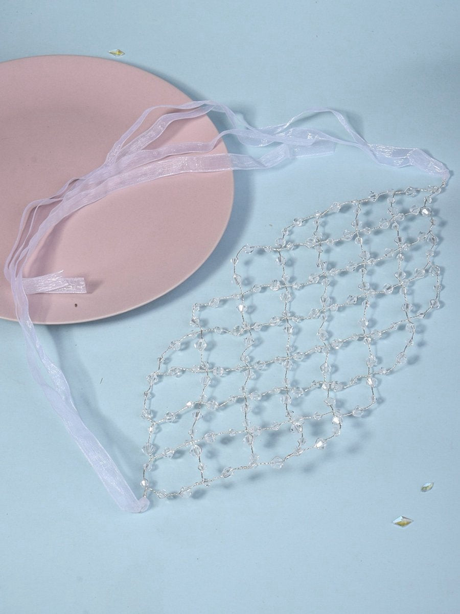 Handcrafted Pearl Mesh Headband