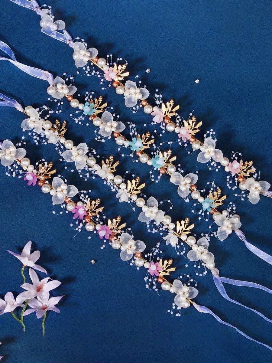 Handmade Beaded Floral Bridal Hair Accessory