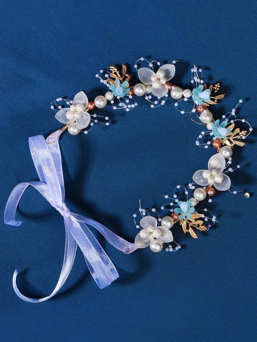 Handmade Beaded Floral Bridal Hair Accessory